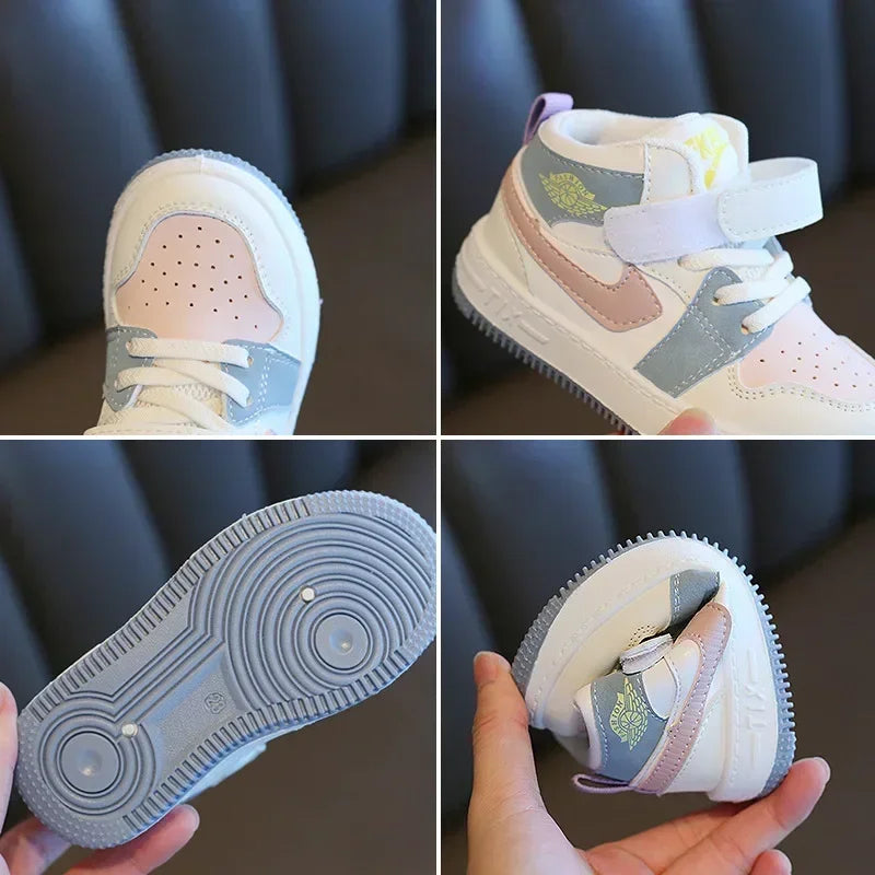 New KIDS Shoes High Top Casual Shoes Fashion Sneakers Boys Girls Running Shoes Outdoor Non Slip Walking Shoes