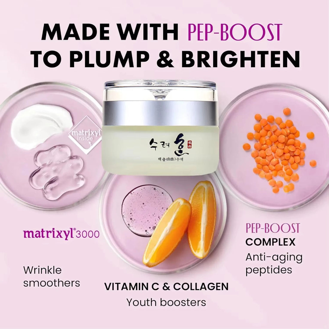 50g Collagen Firming Korean Skincare Cream: Deep Hydration, Reduces Fine Lines, Anti-Aging, Brightening Face Cream Halalzen