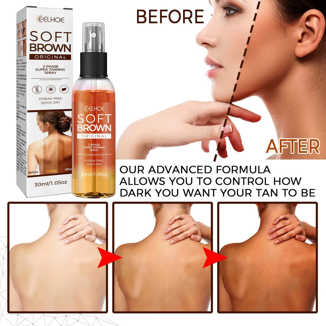Intensive Tanning Accelerator Spray Self Tanning Spray Self Tanner Summer Beach Long Lasting Bronzing Sunless Fake Tan Products