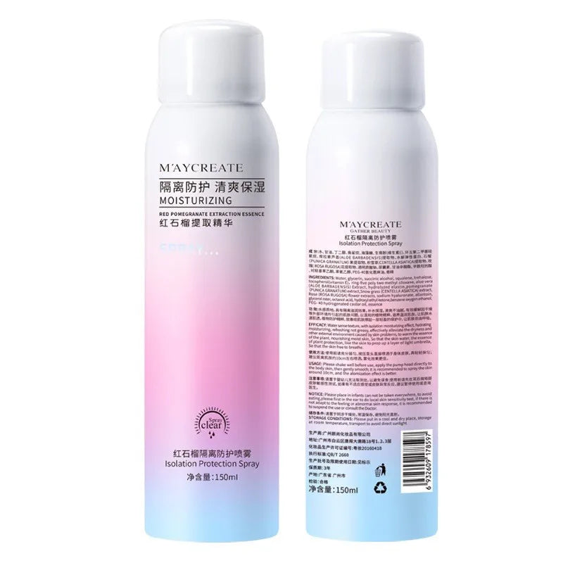 Red Pomegranate Whitening Essence Sunscreen Spray Waterproof Body Neck Moisturizing Hydrating Anti UV Protection For Skin Care Halalzen