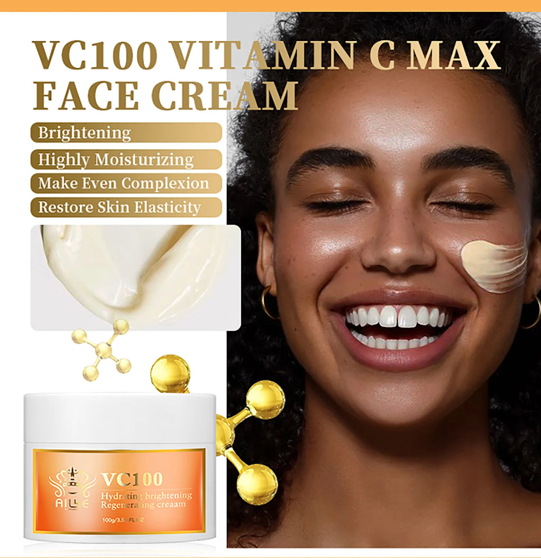 AILKE Vitamin C Brightening Moisturizing Women Skin Care Set, Anti Dark Spots, Nourishing Kit for Smooth, Even Radiant Skin Tone