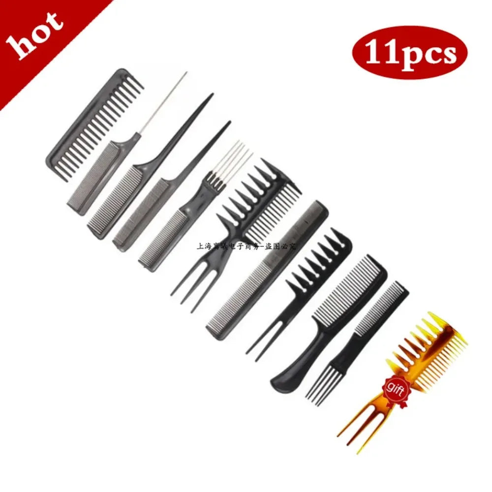 12/18PCS Professional Hair Brush Comb for Salon Barber Hairdressing Styling Tools - New Hairbrush Hair Care with Free Gift Halalzen
