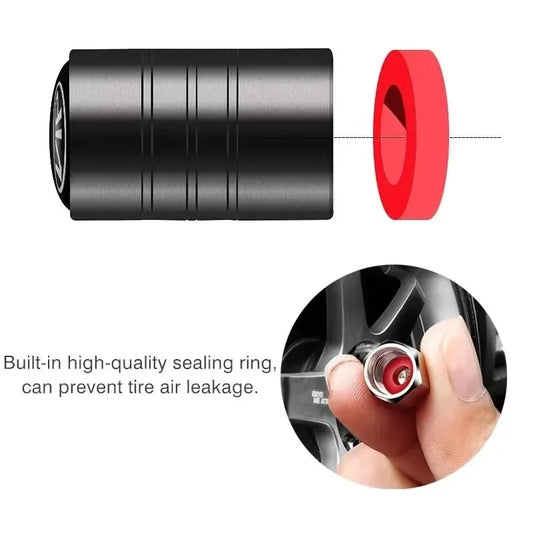 Car Tire Valve caps Emblem metal Cap Case For Audi sline S3 S4 TT Q2 Q3 Q5 Q7 Q8 A3 A4 A5 A6 A7 R8 B5 B6 accessories Car Styling
