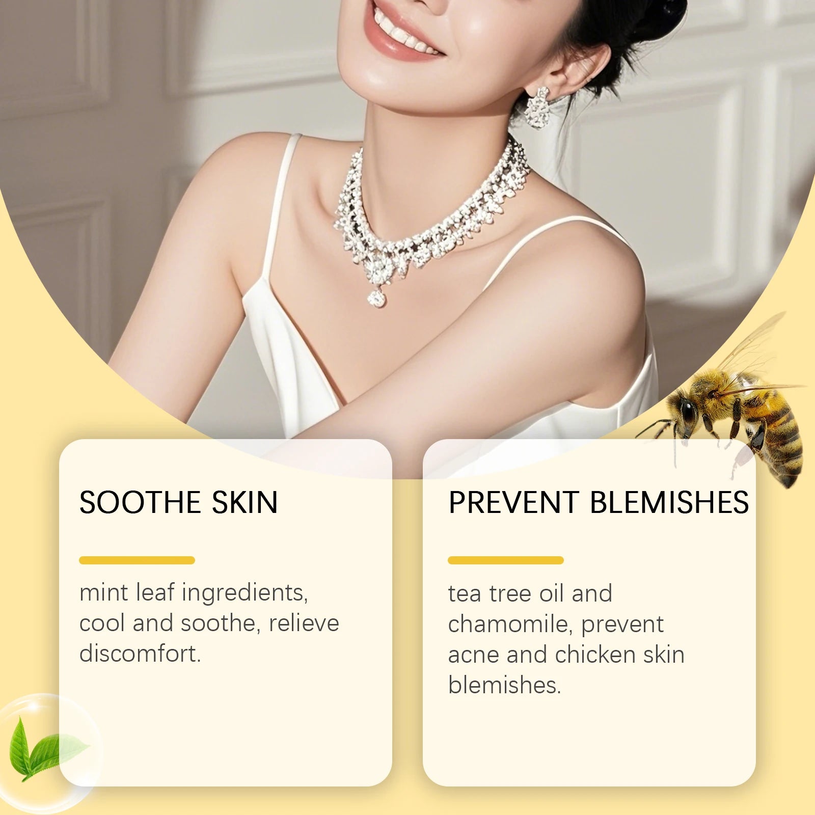 Bee Venom Skin Restoration Cream for Chicken Skin Blemish Remover Acne Removal Products Hyaluronic Acid Bee Venoms Repair Cream