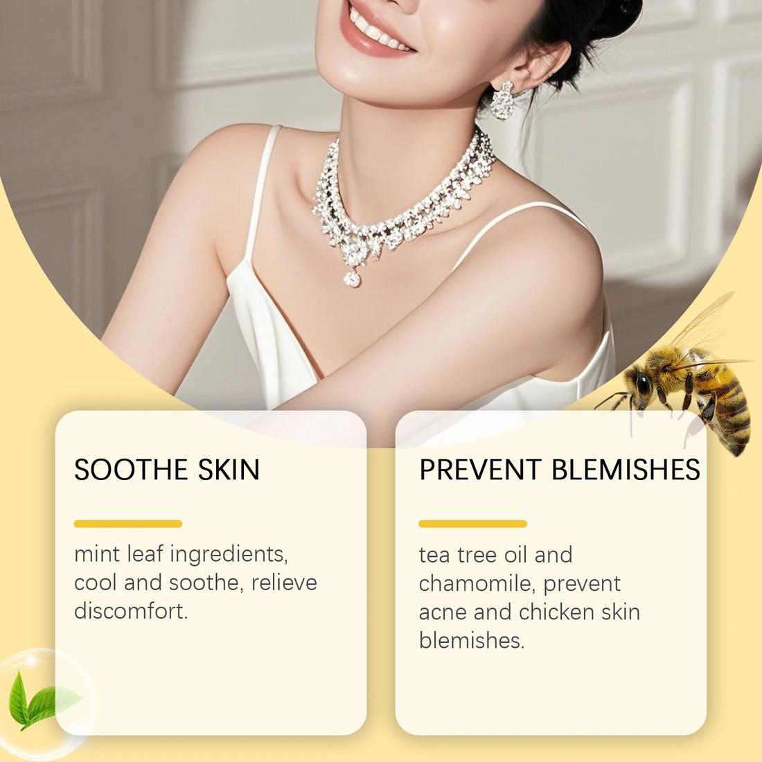 Bee Venom Skin Restoration Cream for Chicken Skin Blemish Remover Acne Removal Products Hyaluronic Acid Bee Venoms Repair Cream