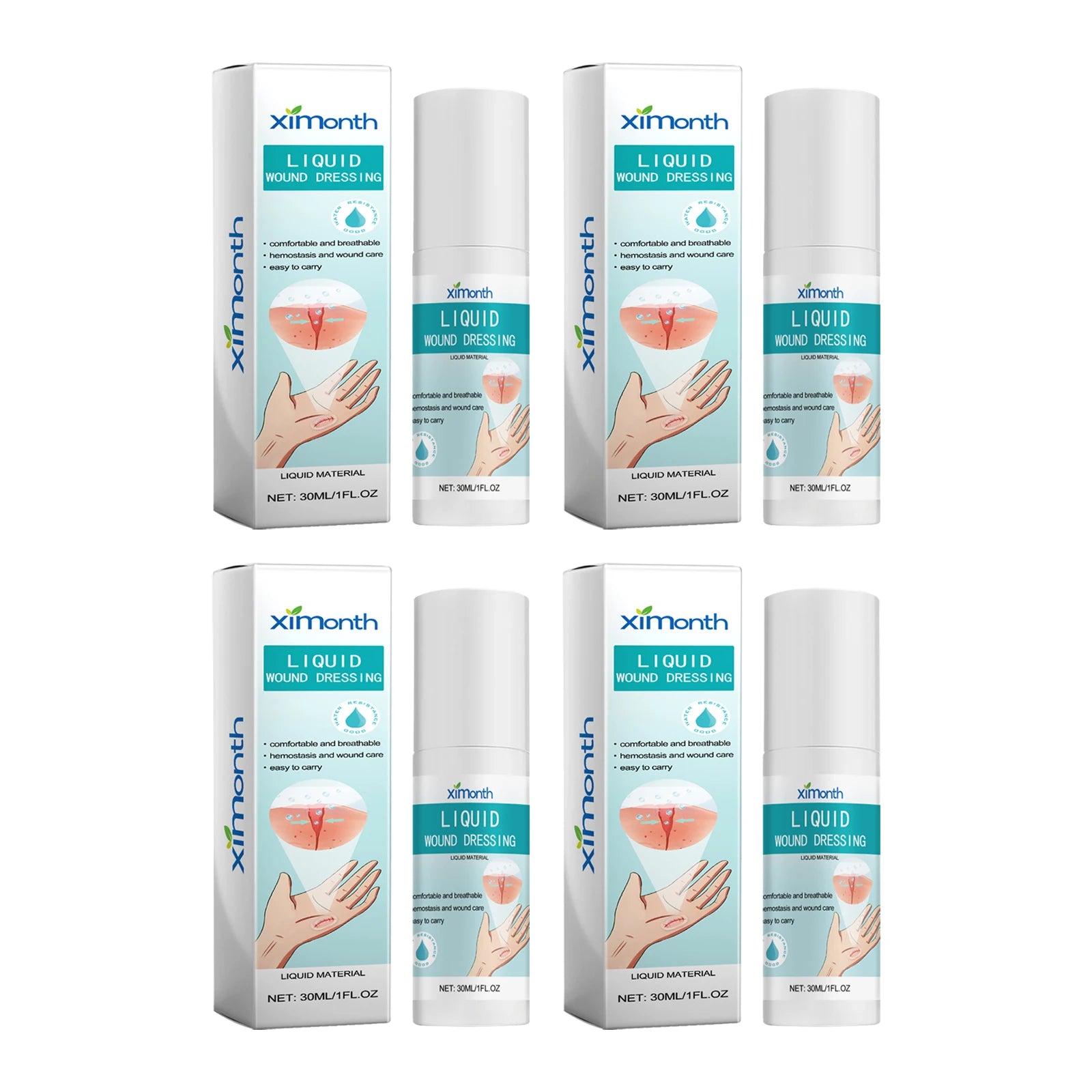 Ximonth Bandage Wound Care Liquid Spray Help Healing Recovery Cut Scratch Breathable and Waterproof Body Band Aid Liquid Sprays