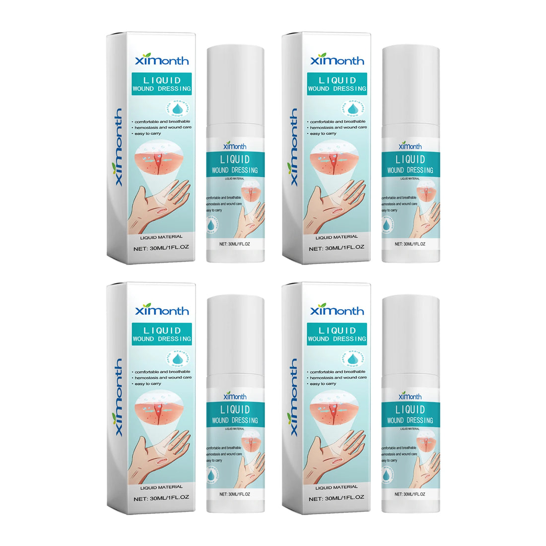 Ximonth Bandage Wound Care Liquid Spray Help Healing Recovery Cut Scratch Breathable and Waterproof Body Band Aid Liquid Sprays