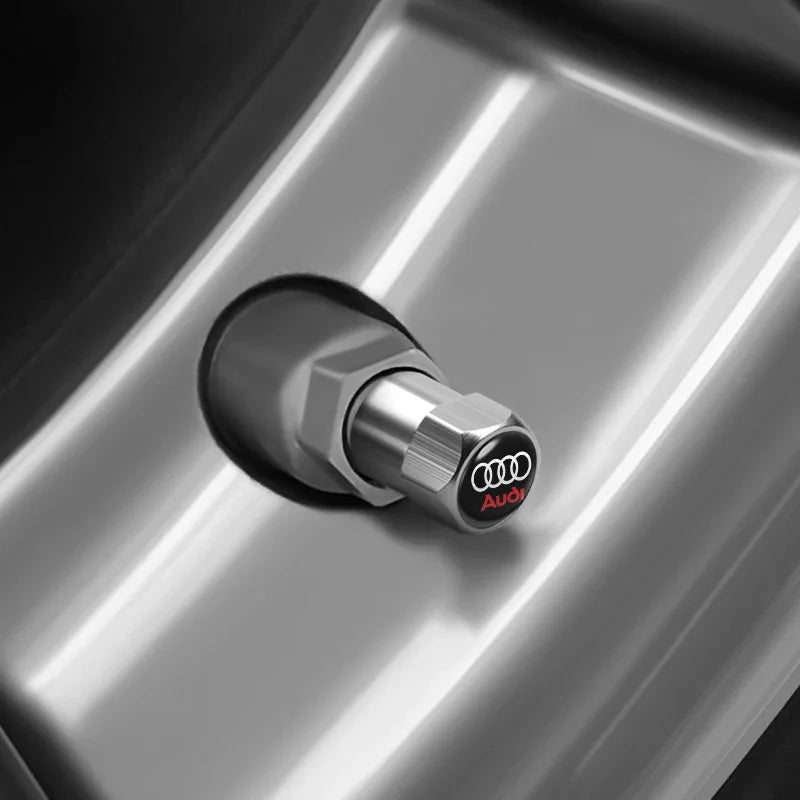 Car Tire Valve caps Emblem metal Cap Case For Audi sline S3 S4 TT Q2 Q3 Q5 Q7 Q8 A3 A4 A5 A6 A7 R8 B5 B6 accessories Car Styling