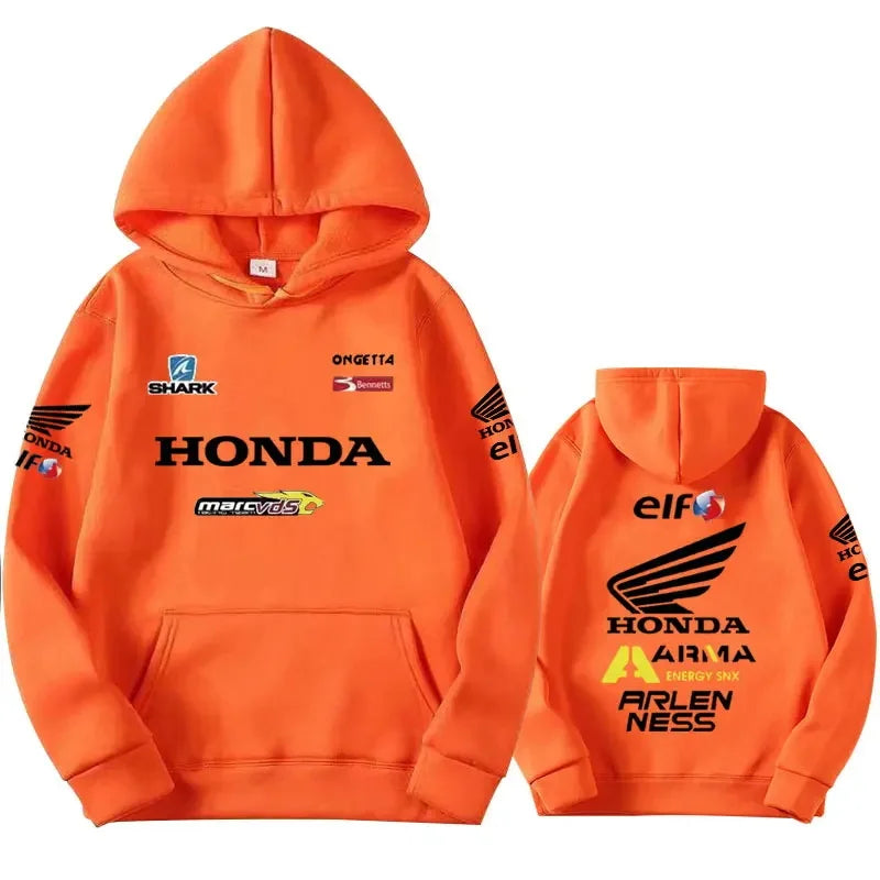 2025 Honda Logo Motorcycle Hoodie Outdoor Riding Jacket, Honda Motorcycle Race, All-season Fan Clothing, Men's Wear