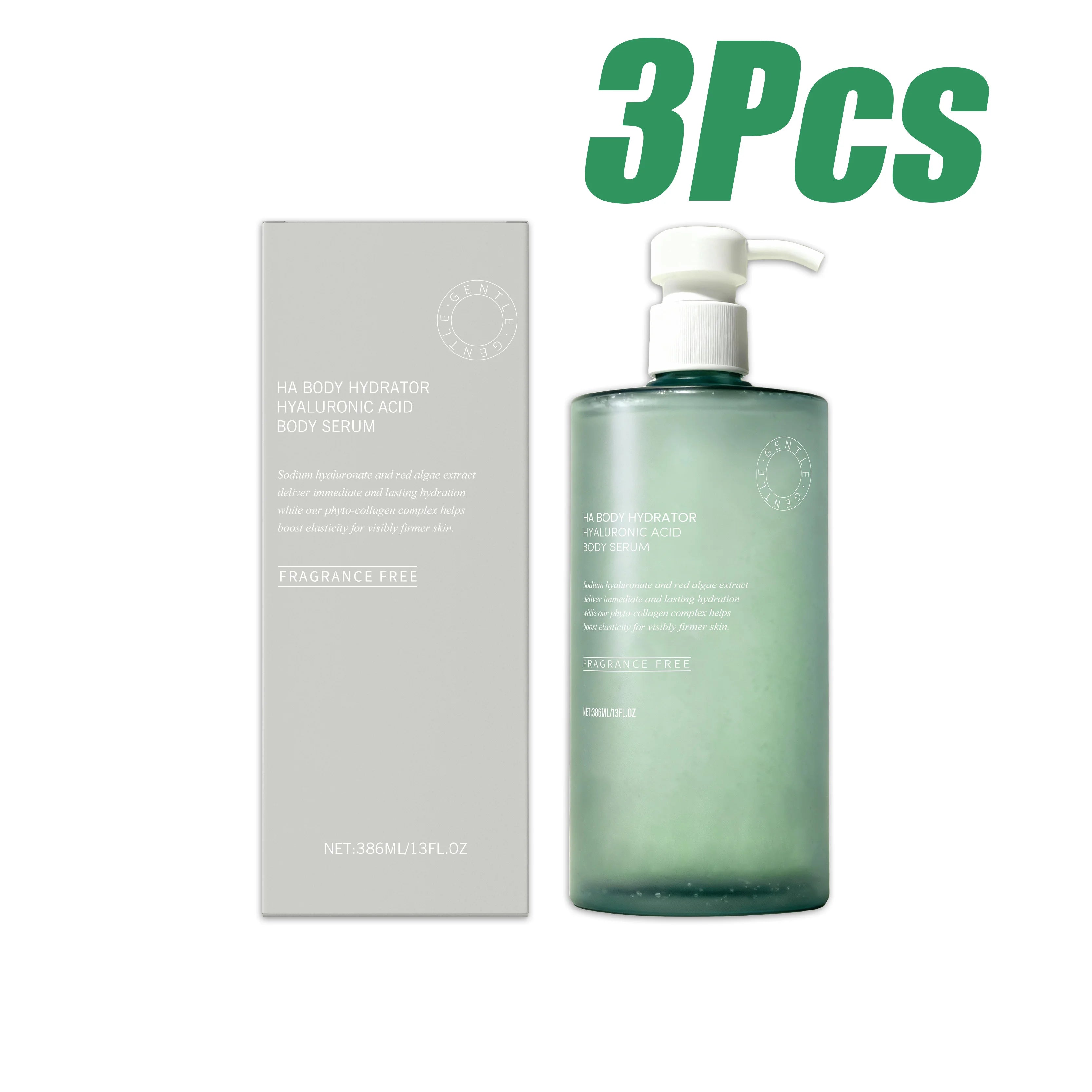 Hyaluronic Acid Body Serum Deep Hydrating Body Lotion for Smoother Plumper Looking Skin Lightweight Fast-Absorbing Body Care