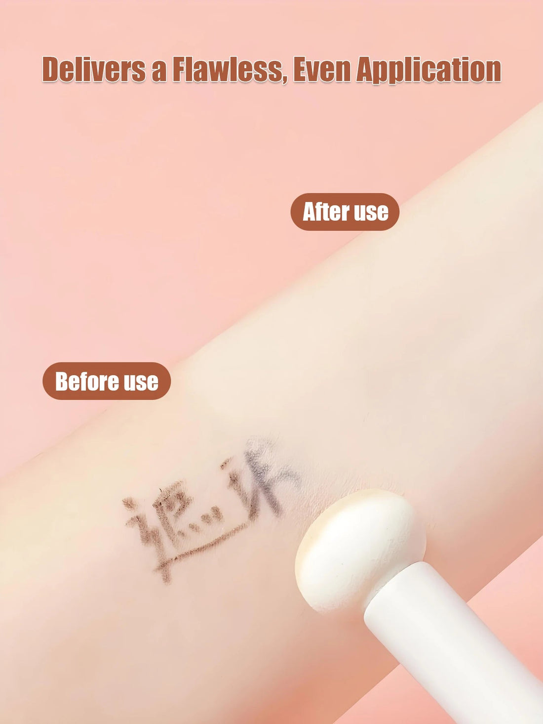 1/2PCS Mushroom Head Sponge Tip Concealer Brush, Soft Small Detail Brush for Under Eye, Tear Trough & Smile Lines Coverage Halalzen
