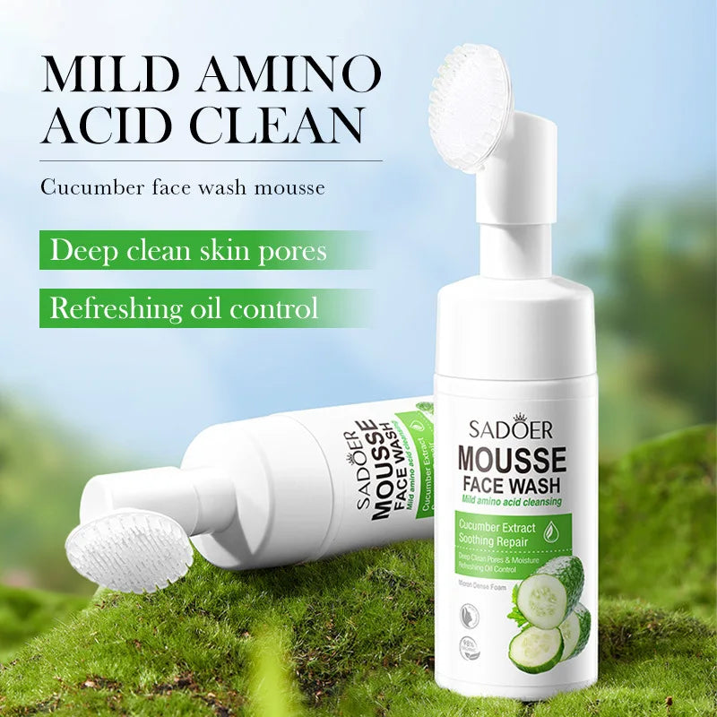 SAODER Fruits Facial Cleanser Face Wash Foam Massasge Cleansing Mossee Anti Wrinkle Moisturizing Hydrating Korean Skin Care Halalzen