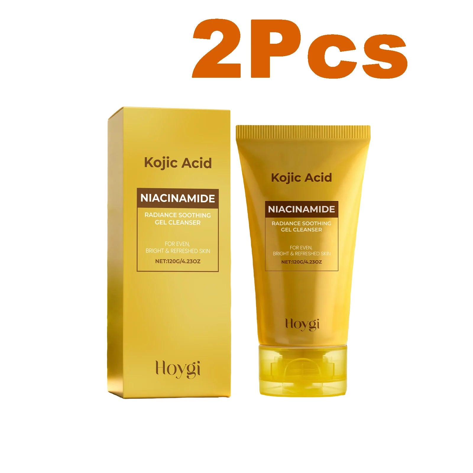 Kojic Acid & Niacinamide Face Wash Brightening Facial Cleanser for Dark Spots & Glowing Skin Evens Skin Tone Acne Scar Care Halalzen