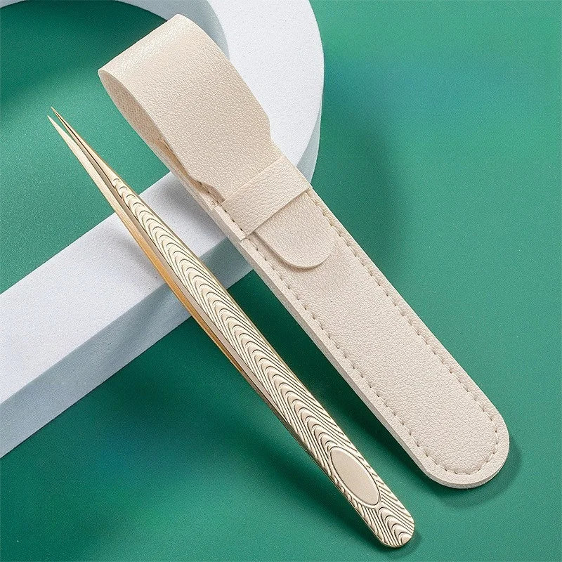 MARIA SASHA Tweezer Extension Eyelash Brush Stainless Steel Fiber Tips for Makeup Tools