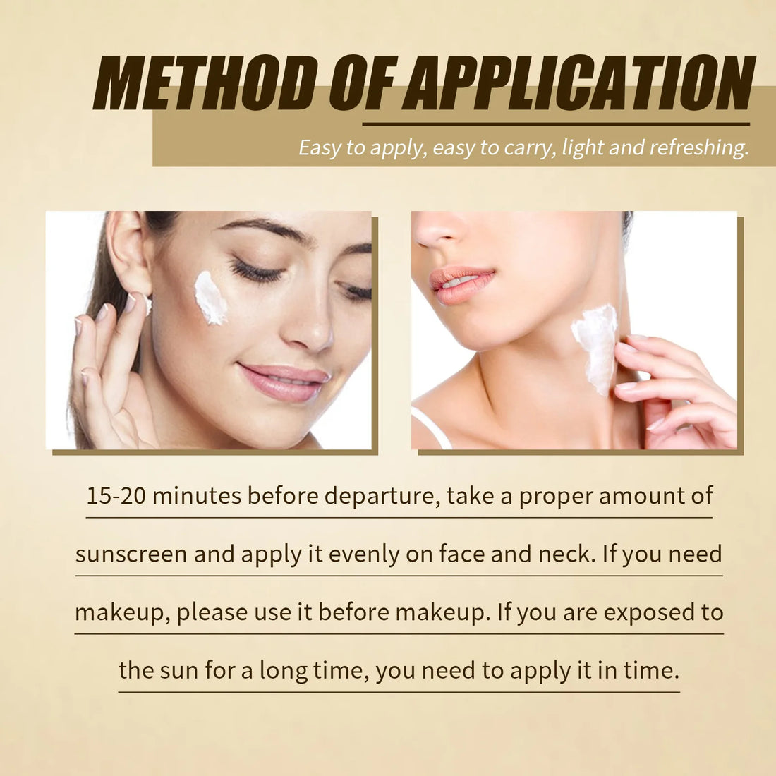 JAYSUING SPF 50+ Rice Probiotic Sunscreen UV Isolation Deep Hydration Antioxidant Sooth Skin Facial Sunscreen Soothing Cream