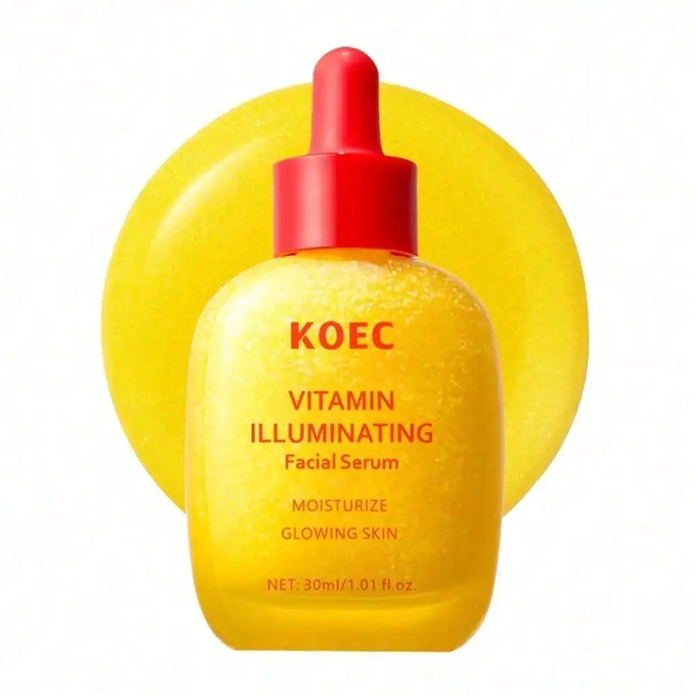 Vitamin C Facial Serum Infused with Niacinamide, Ceramides & Hyaluronic Acid, Gentle Hydrating Daily Facial Essence, Supports Comfortable Balanced Skin Texture, Daily Skincare for Women, 1.01 fl oz