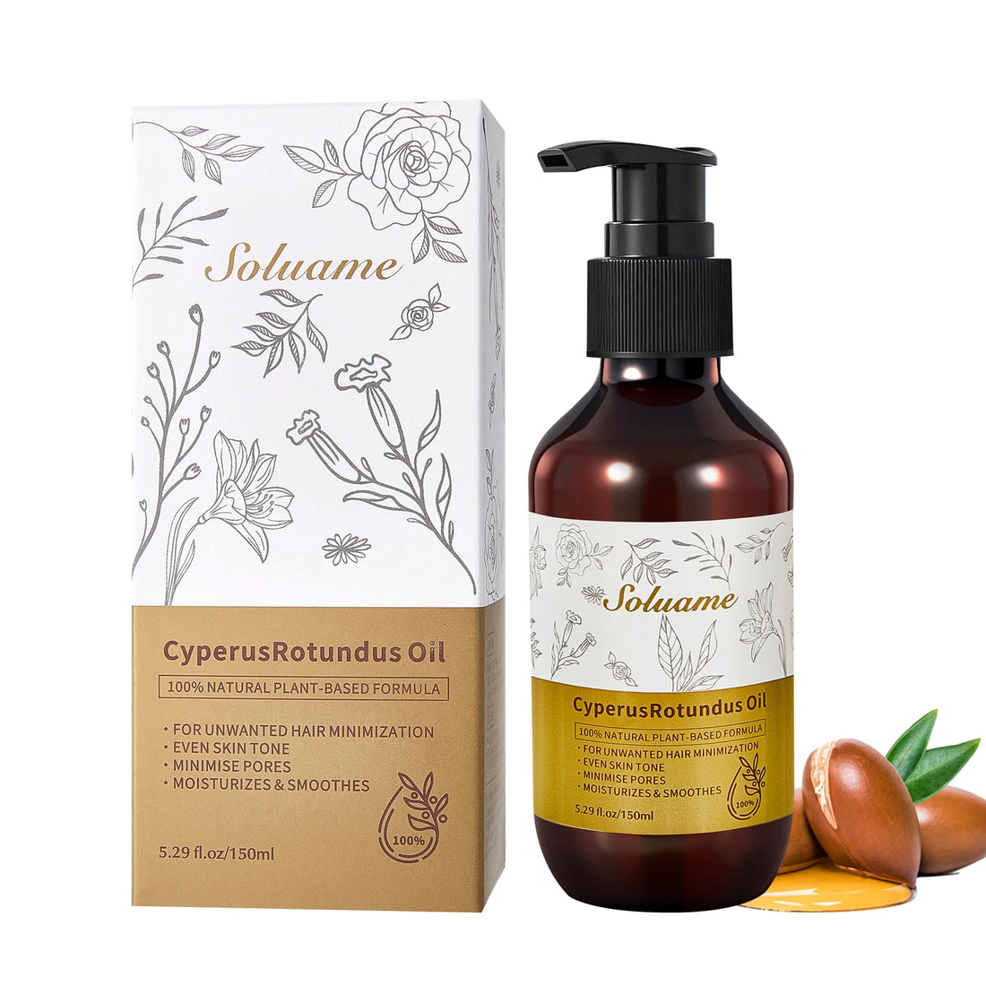 Cyperus Rotundus Oil, Reduces Body Hair Growth, Gentle and Non-Irritating, Cools the Skin & Post-Shave Oil