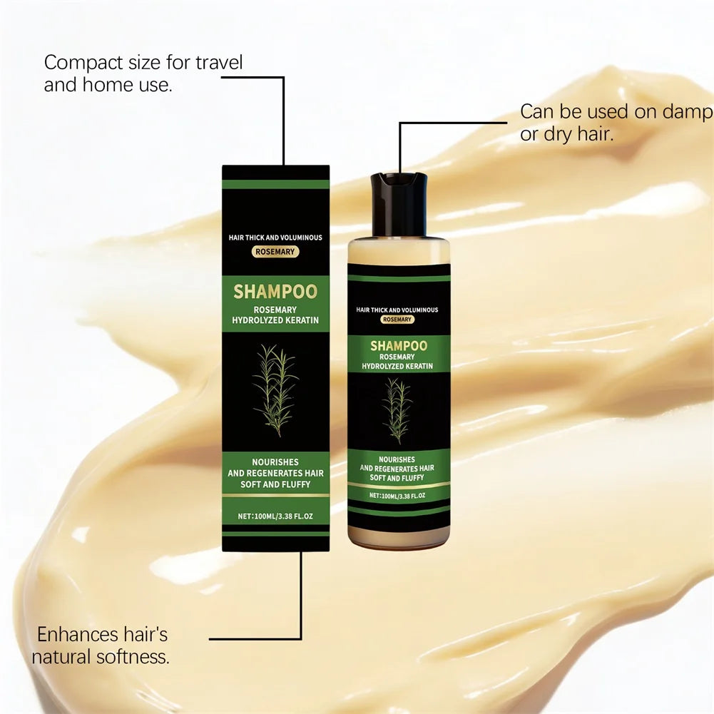 Rosemary Shampoo for Women & Men-Natural Thickening & Strengthening Shampoo with Hydrolyzed Keratin for Thinning Hair Anti Loss