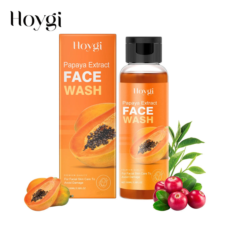 Hoygi Papaya Cleanser Gentle Exfoliating Hydrating Brightening Natural Enzyme Face Wash for Sensitive Skin All Types Halalzen