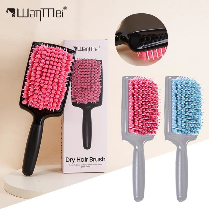 Professional Hair Dryer Brush Microfiber Bristles Quick Drying Comb Anti-Scald Hair Care Styling Tool for Women Home Use