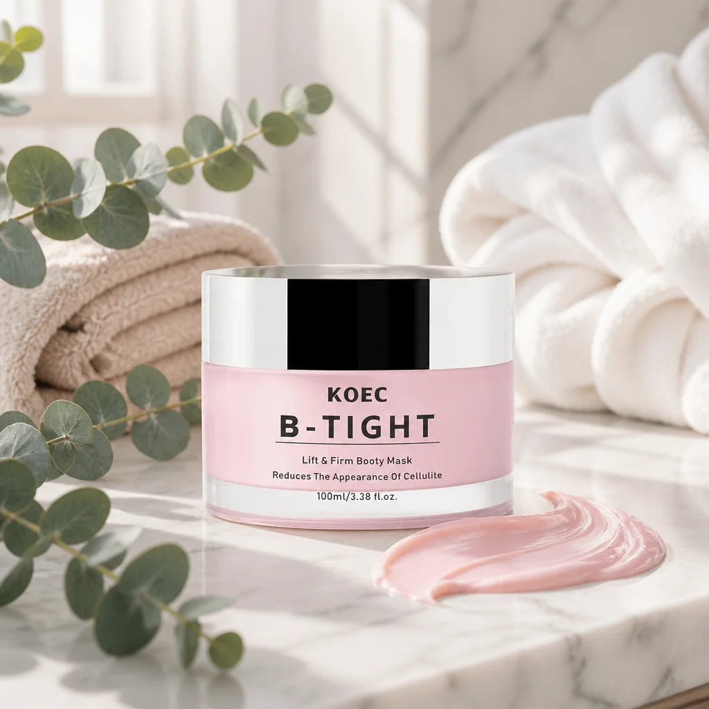 Ship from US KOEC B-Tight Firming Body Cream for Buttocks, Overnight Moisturizing Body Mask, Intensive Hydration Care for Dry Skin, Smooth Looking Skin Care, 100ml