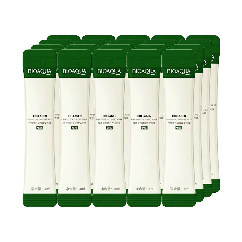 10/20/30pcs BIOAQUA Collagen Sleeping Facial Masks Moisturizing Nourishing Anti-aging Sleeping Face Mask No-wash Masks for Face