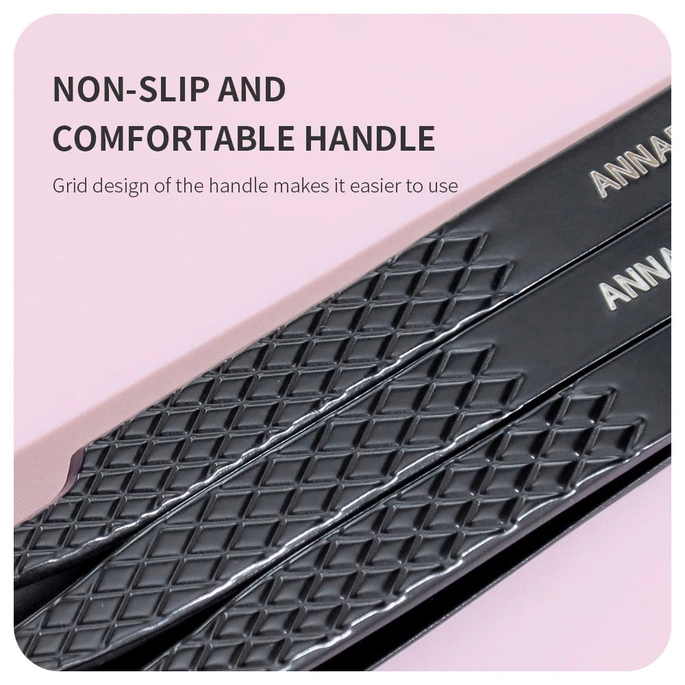 ANNAFRIS High-end Fiber Tip Lash Tweezers Stainless Steel Straight Head Curved Tip Eyelash Extension Tweezer Makeup Tools