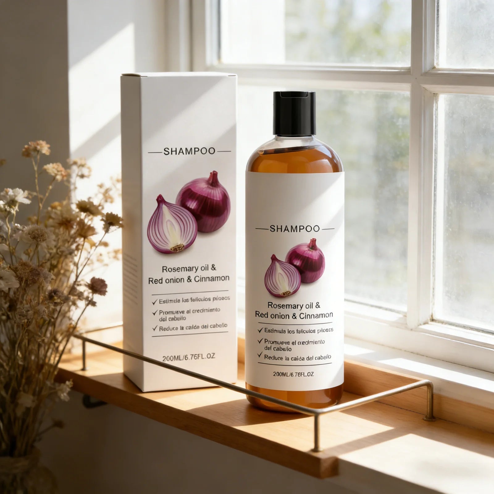 Red Onion Hair Growth Shampoo Against Hair Loss Products Strengthening Hair Follicle Lightweight Cinnamon Rosemary Oil Shampoo Halalzen