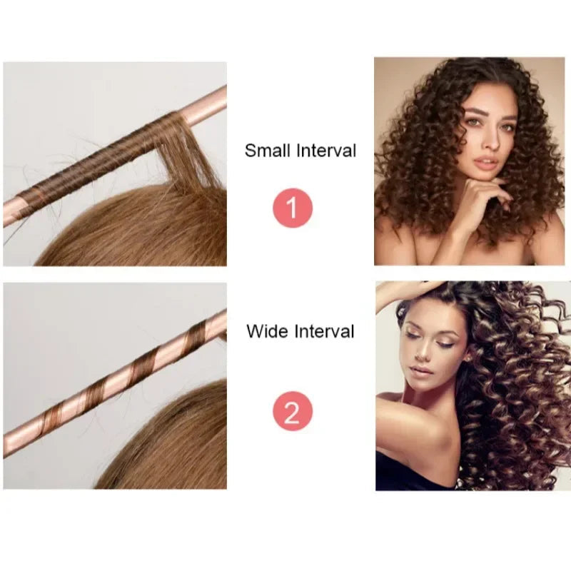 Mini Hair Curling Iron 9mm Curler Wand Professional Curly Tongs Ceramic Electric Salon Styling Tool Small Crimping Iron Halalzen