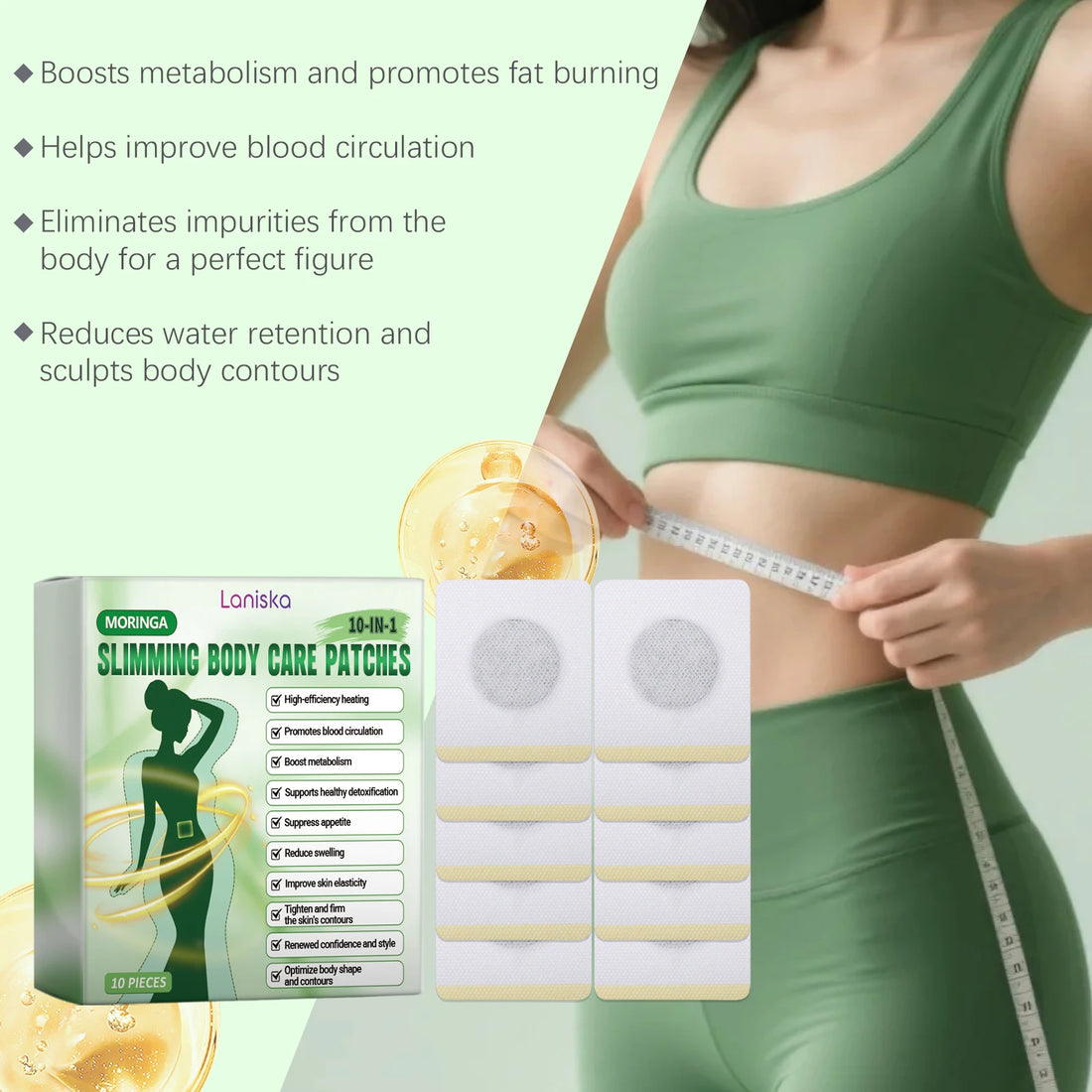 Body Care Patch - Comfortable Lightweight, Skin-Fitting, Daily Body Shaping, Lazy Convenient Wearable Care Patch