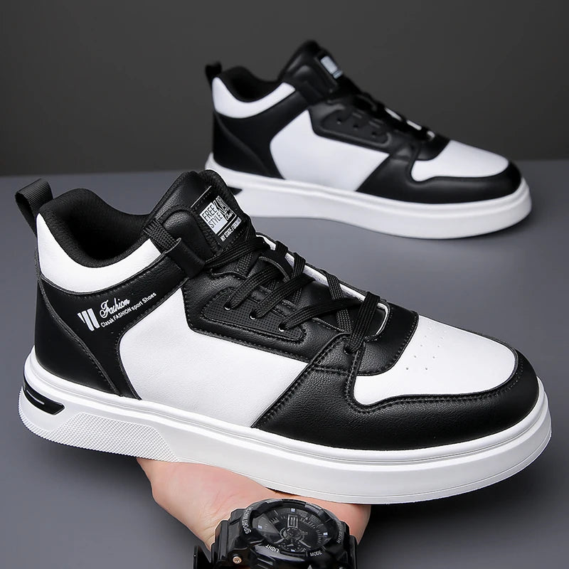 Mens Board Shoes 2025 New Autumn Winter Thick Velvet Warmth Comfort Sports Leisure Shoes Fashion High Top Flat Walking Shoes Man