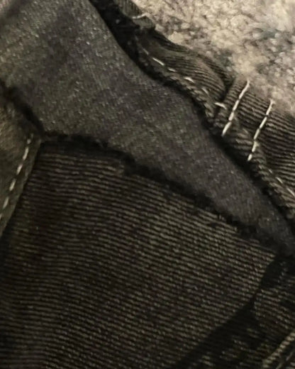 Y2K Street New Skull Embroidered Jeans American Fashion Trendy Retro Pants Men Hip Hop Gothic Harajuku Punk Loose Wide Leg Pants