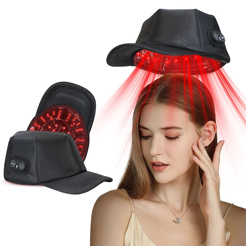 Infrared Red Light Hair Growth Cap 650nm 850nm Hair Loss Treatment Hat Anti Hair Loss Restore Hair Thickness Hair Regrowth Care