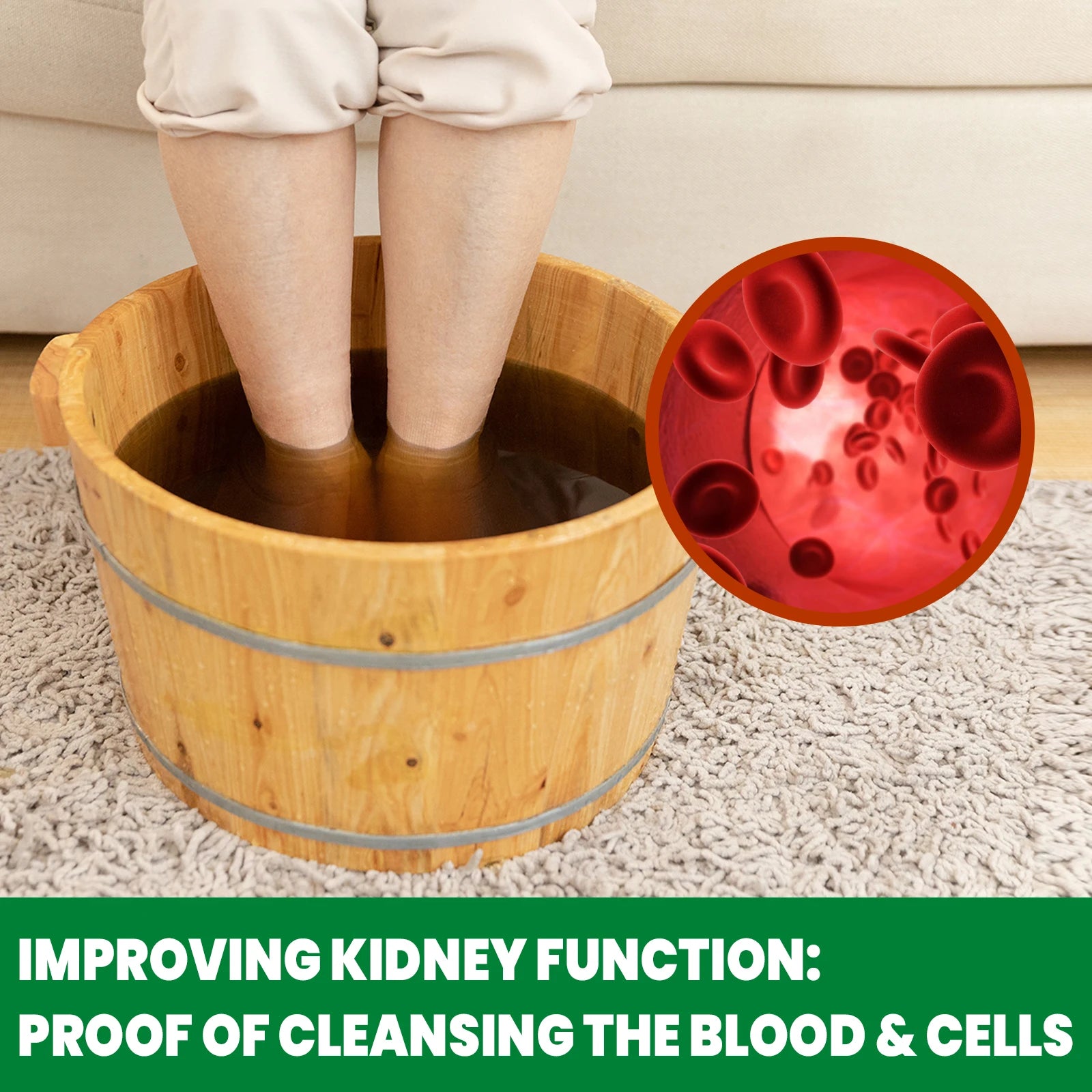 Kidney Disease Foot Soak Herbal Essence Gentle Cleansing Detoxifying Purifying Nourishing Foot Care for Sleep and Body Care