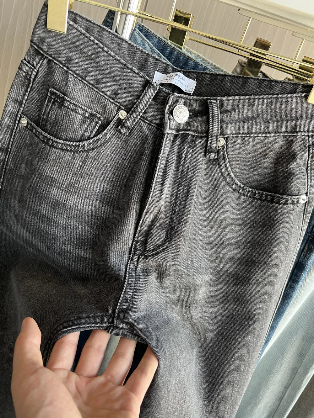 Z1975 straight height waist long jeans 2025 traf Autumn/Winter New Wash Product y2k Classic  Jeans for women