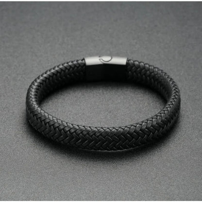 PU Leather Bracelet – Unisex Vintage Braided Cuff for Christmas/Halloween/Father’s Day