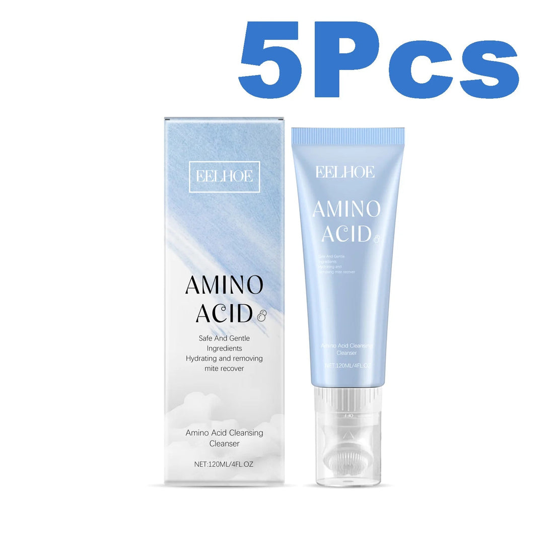 Amino Acid Face Cleanser Moisturizing Oil Control Acne Care Deep Cleaning Mites Removal Gentle Foam Cleanser For Sensitive Skin Halalzen