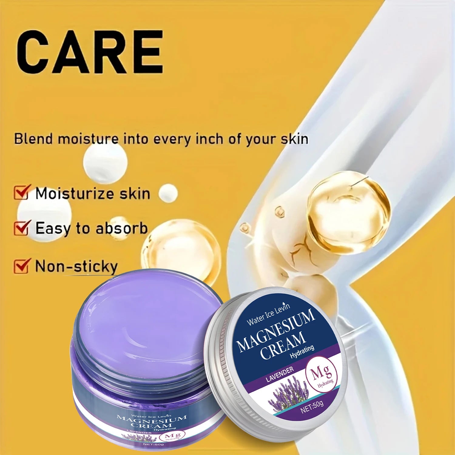 Lavender Magnesium Body Cream | Post-Bath Replenishment | Soothing Hydration & Skin Comfort
