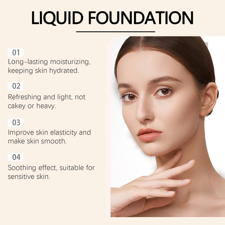 4-in-1 Foundation Liquid Soft Matte Long Lasting Hydrating Makeup Base Spf 50 Waterproof Magic Color Changing Foundation Liquid
