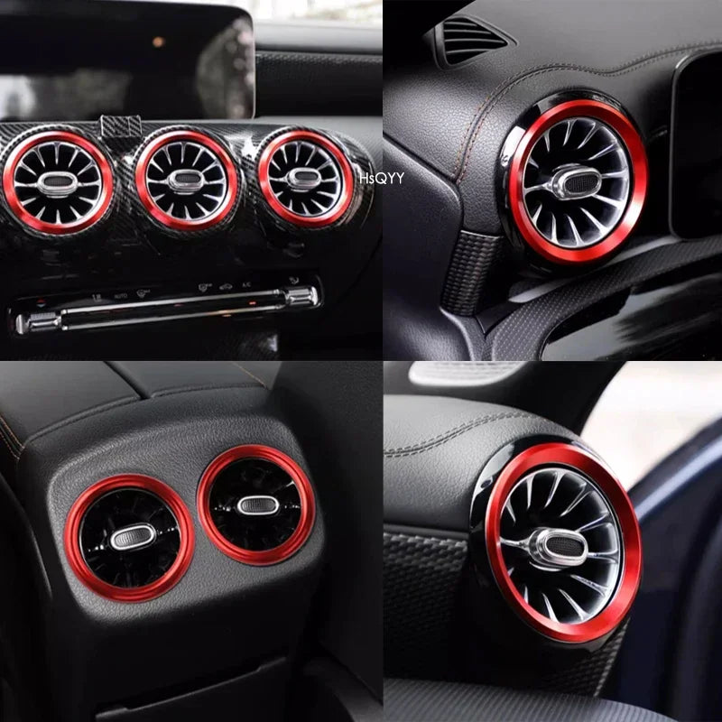 For Mercedes Benz A CLA GLA GLB EQA EQB Class W177 C118 X247 H247 Car Accessories Air Condition Air Vent Outlet Ring Cover Trim