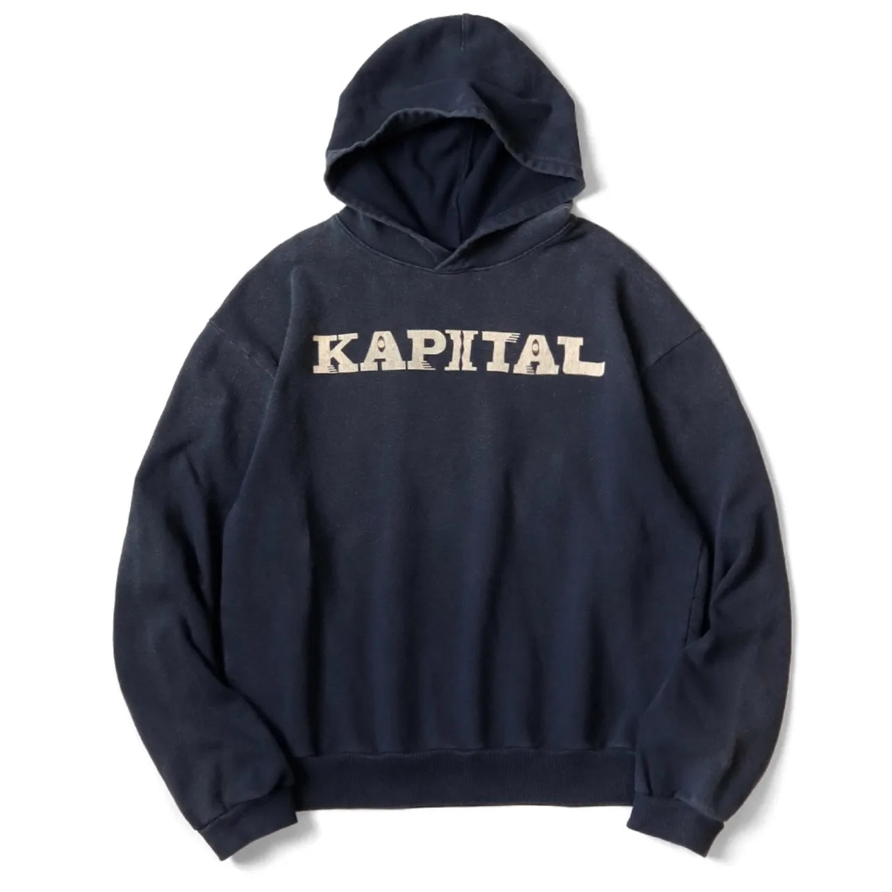 KAPITAL Japanese casual pure cotton letter print old hooded sweater