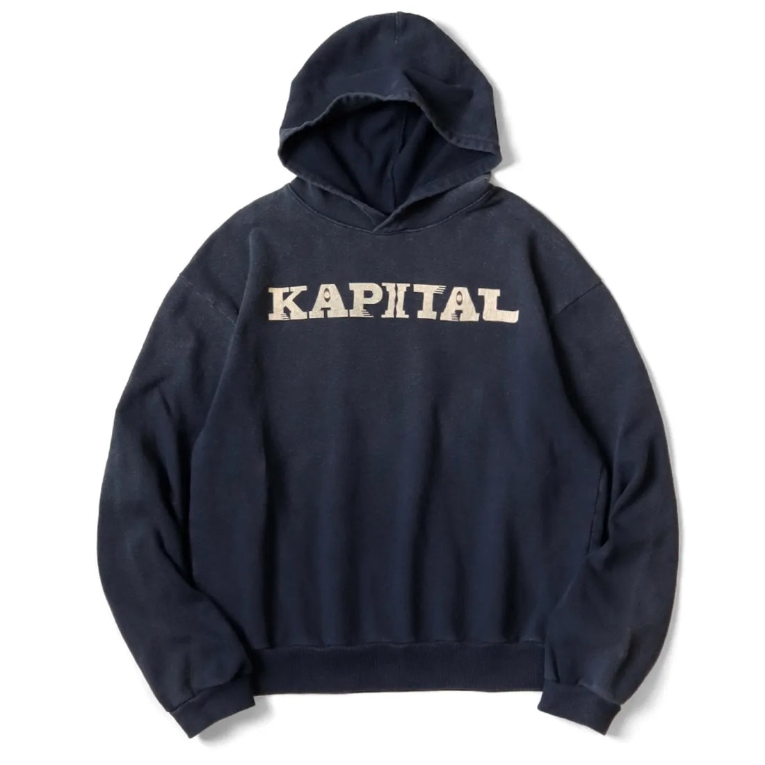 KAPITAL Japanese casual pure cotton letter print old hooded sweater