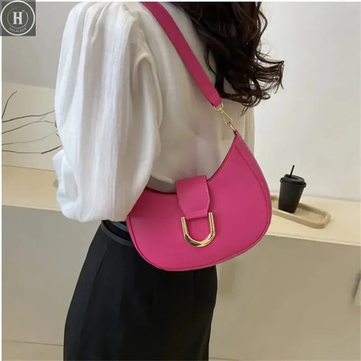 Trendy Pu Leather Shoulder Bag for Women Stylish Underarm Purse with Zipper Closure, Elegant Design Perfect for Everyday Use HALALZEN