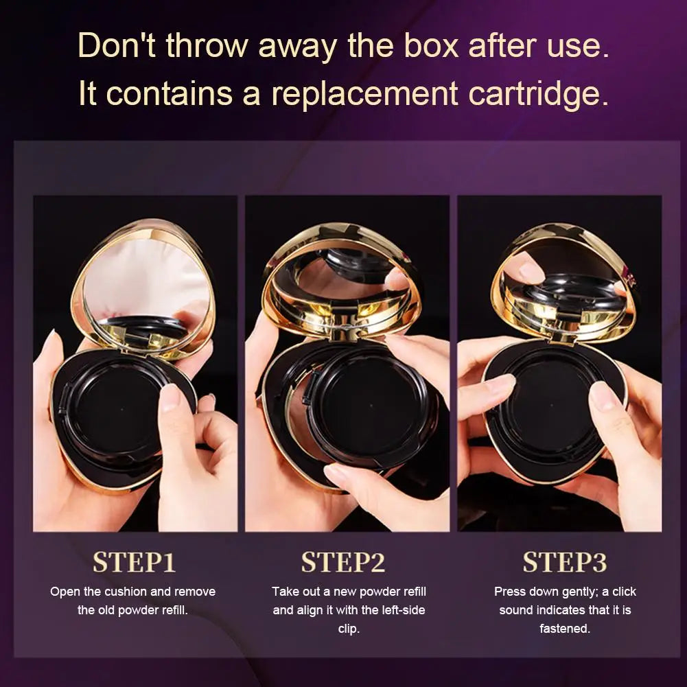 1/2PCS 3 Colors Air Cushion Plant Nourishing Skin Concealer Oil Control Moisturizing Foundation Isolating Cream Beauty Shrink Po
