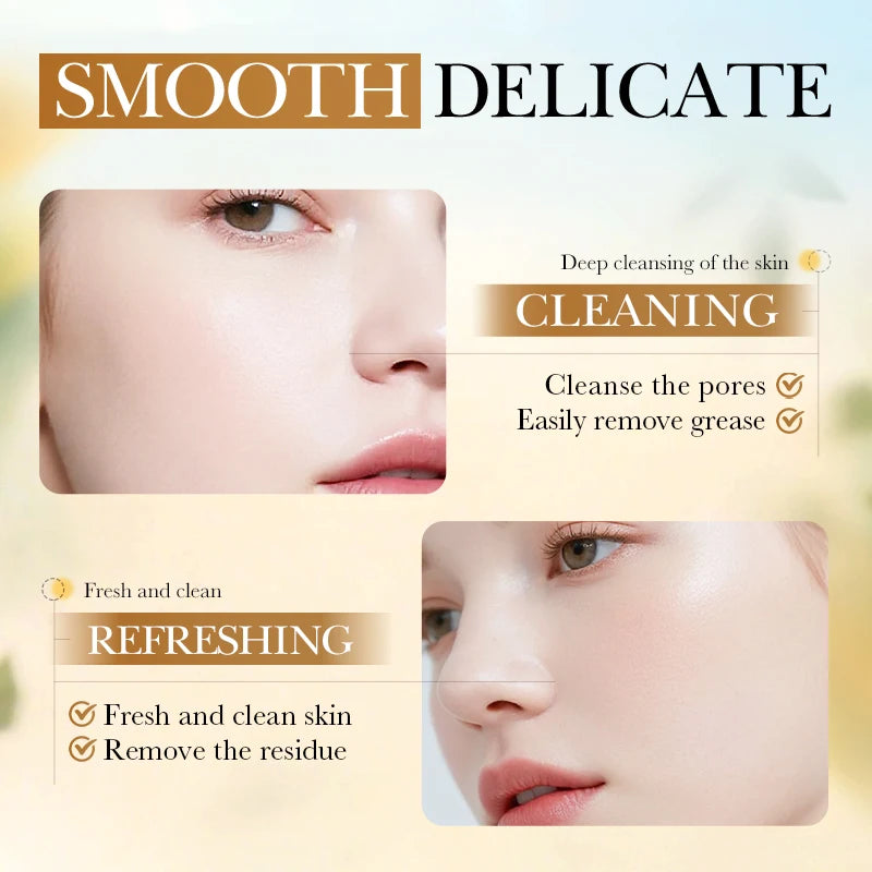 SADOER Camellia Facial Cleanser Facial Massage Moisturizing Anti-aging Anti Wrinkles Deep Cleansing Face Wash Foam Cleanser Halalzen