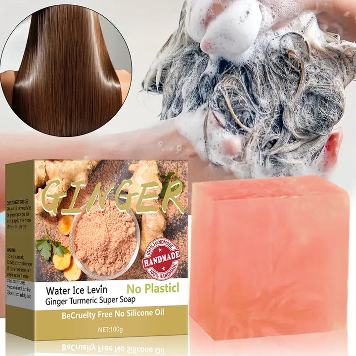 Turmeric Super Soap Shampoo Cold Process Soap Shampoo Shampoo Bar Pure Plant Shampoo Shampoo Hair Treatment Halalzen