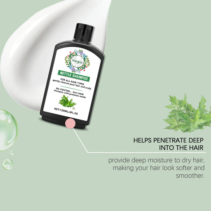 Nettle Shampoo Strengthening Volumizing Treatment Lightweight Deep Nourishing Scalp Cleansing Gentle Oily Hair for All Types
