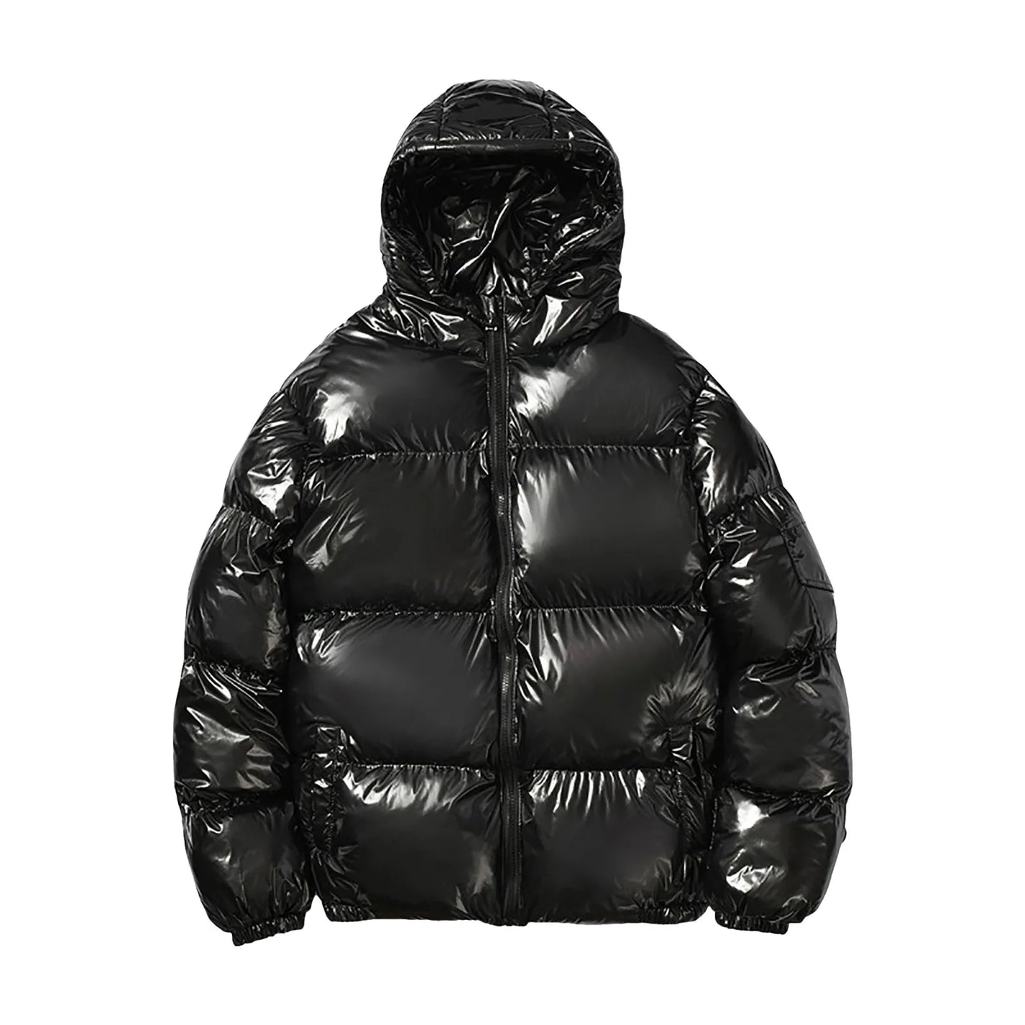 Outdoor Thickened Cotton Down Coats For Men Streetwear Glossy Hooded Warm Bread Down Jacket Casual Cotton Puffer Outwears