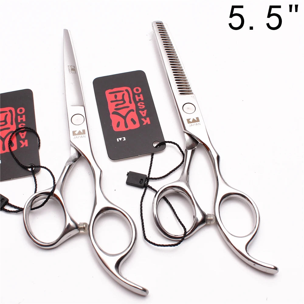 Professional Hair Scissors 5'' 6'' 7'' 8'' Japan Stainless Hairdressing Scissors Barber Thinning Shears Hair Cutting Scissors Halalzen