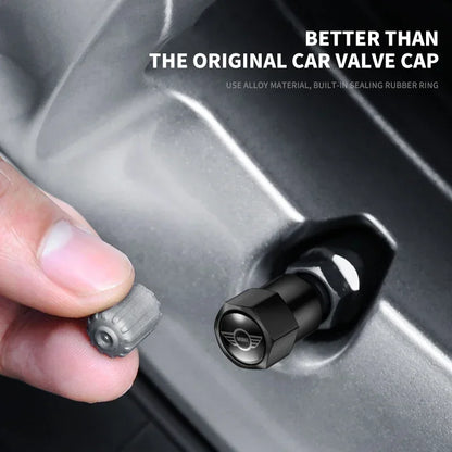 4Pcs Metal Car Wheel Tire Air Valve Caps Stem Covers For BMW Mini Cooper Countryman Clubman R55 R56 R60 F54 JCW F55 Accessories